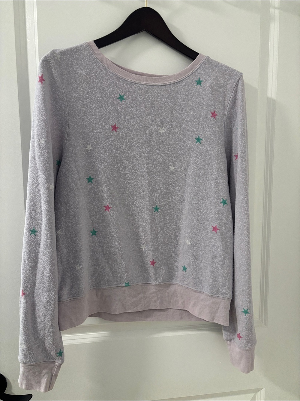 Wildfox Lavender Star Knit Pullover